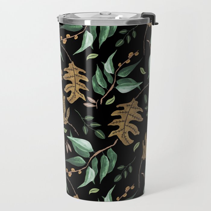 Fall of fall leaves dark Travel Mug Gallery Image 2