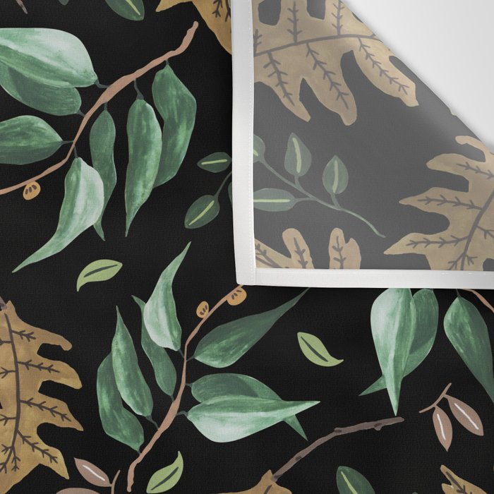 Fall of fall leaves dark Wall Tapestry Gallery Image 3