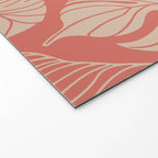 Tropical Leaves on Boho beachy coral Welcome Mat Gallery Image 2