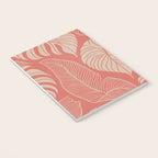 Tropical Leaves on Boho beachy coral Notebook Gallery Image 3