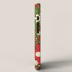 Retro Christmas Floral Fantasy Red Green Cream iPhone Case Gallery Image 2