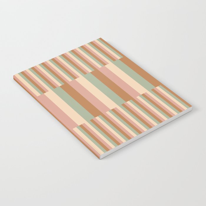 Mixed Stripes Pattern XIX Boho Summer Notebook Gallery Image 2
