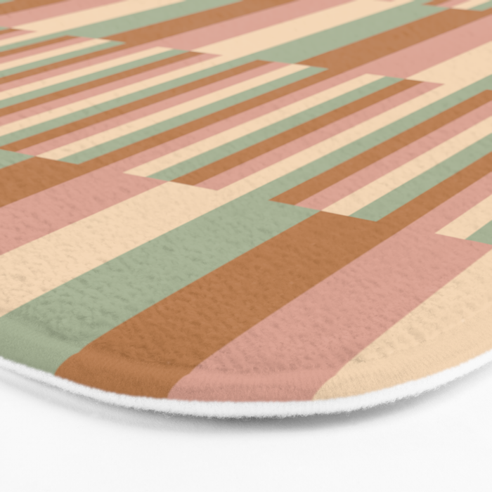 Mixed Stripes Pattern XIX Boho Summer Bath Mat Gallery Image 3