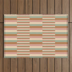 Mixed Stripes Pattern XIX Boho Summer Outdoor Rug Gallery Image 1