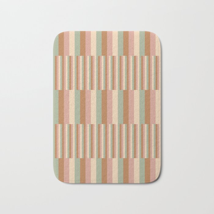 Mixed Stripes Pattern XIX Boho Summer Bath Mat Gallery Image 1
