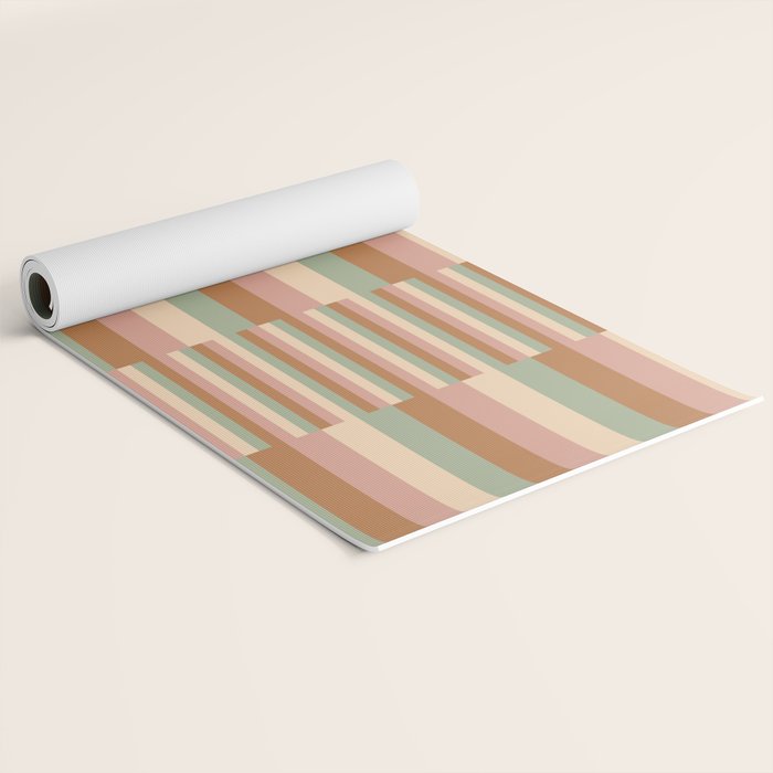 Mixed Stripes Pattern XIX Boho Summer Yoga Mat Gallery Image 2