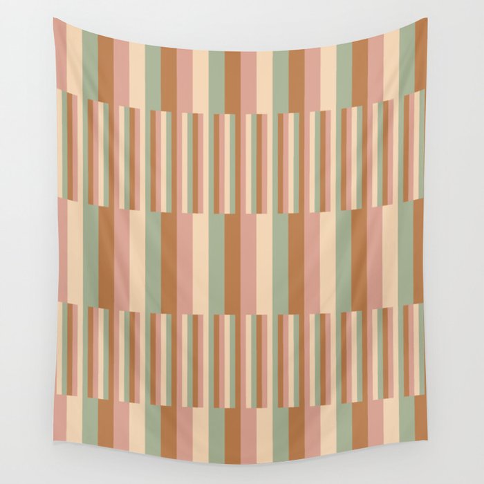 Mixed Stripes Pattern XIX Boho Summer Wall Tapestry Gallery Image 4