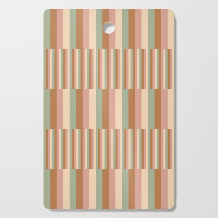 Mixed Stripes Pattern XIX Boho Summer Cutting Board Gallery Image 1