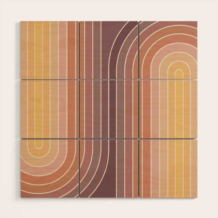 Gradient Curvature I Wood Wall Art Gallery Image 1