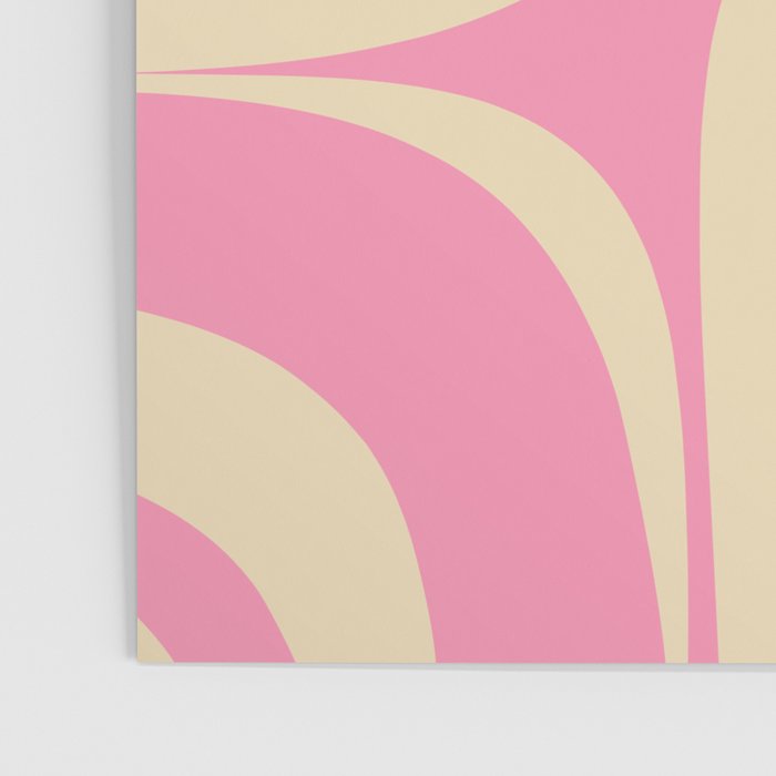 Retro Groove Abstract Pattern in Pink Cream Poster Gallery Image 3