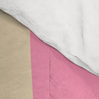 Retro Groove Abstract Pattern in Pink Cream Comforter Gallery Image 4