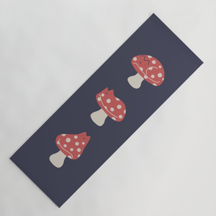Cat and Plant 48: Cat Mushroom Yoga Mat Gallery Image 1