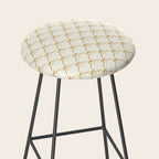 Bows & Ribbons Pattern III Neutral Stool Gallery Image 2