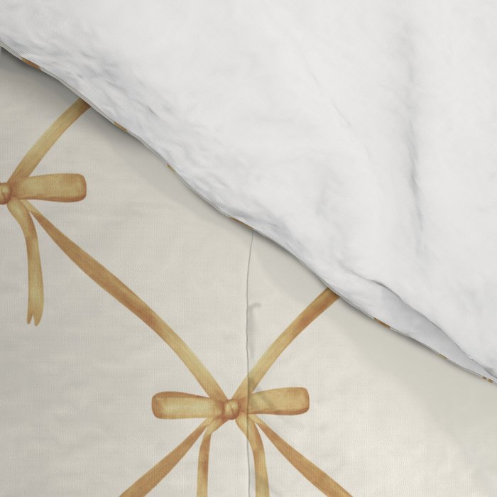 Bows & Ribbons Pattern III Neutral Comforter Gallery Image 4