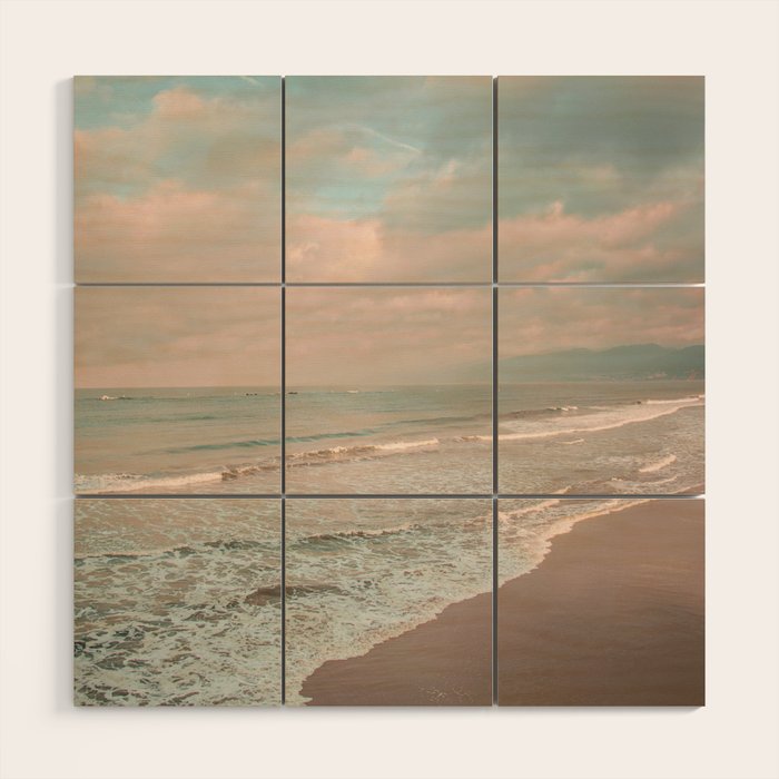 Santa Monica Beach - Coastal Landscape Photography, California Wood Wall Art Gallery Image 1
