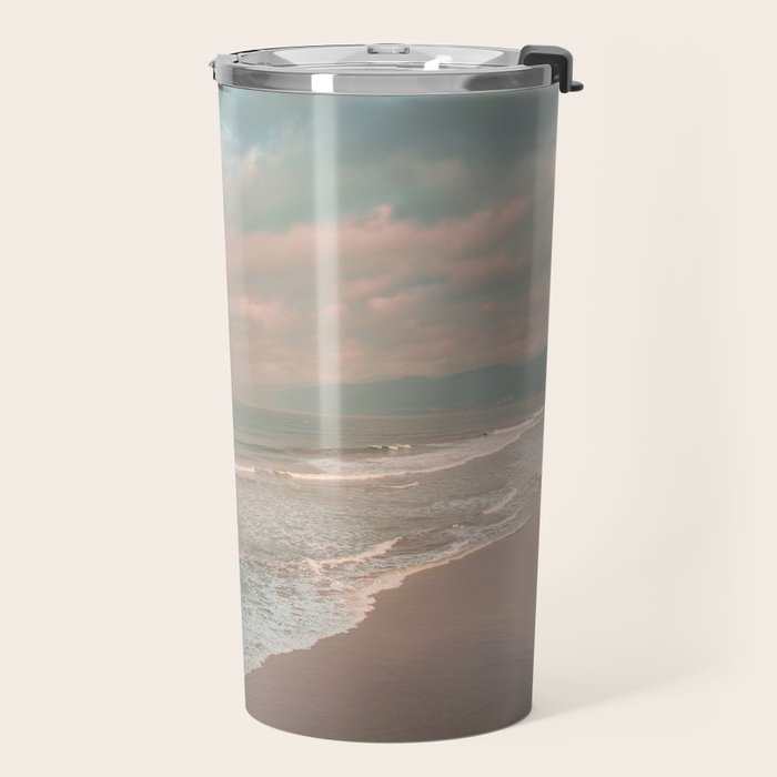 Santa Monica Beach - Coastal Landscape Photography, California Travel Mug Gallery Image 2