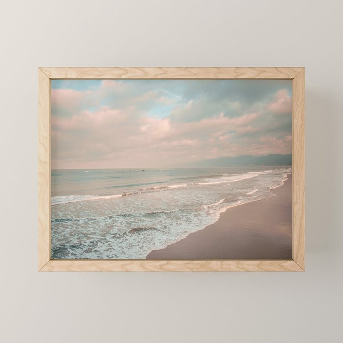 Santa Monica Beach - Coastal Landscape Photography, California Mini Art Print Gallery Image 1