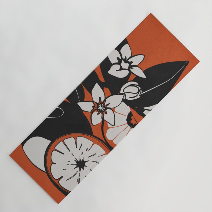 Line Art Oranges 2 Yoga Mat Gallery Image 1