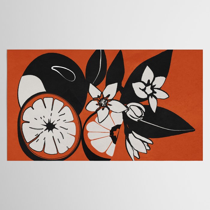 Line Art Oranges 2 Tablecloth Gallery Image 2