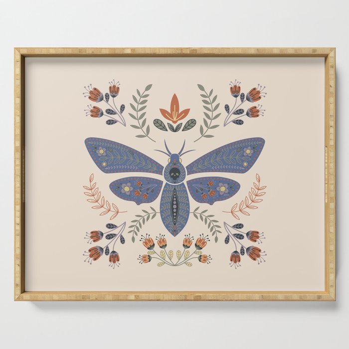 Magical Death Head Moth Serving Tray Gallery Image 1