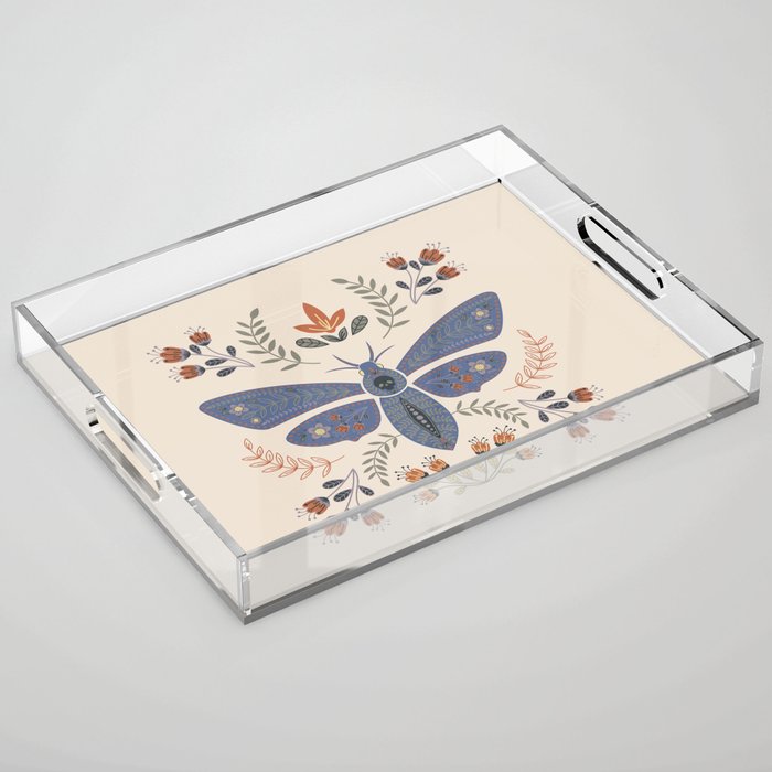 Magical Death Head Moth Acrylic Tray Gallery Image 1
