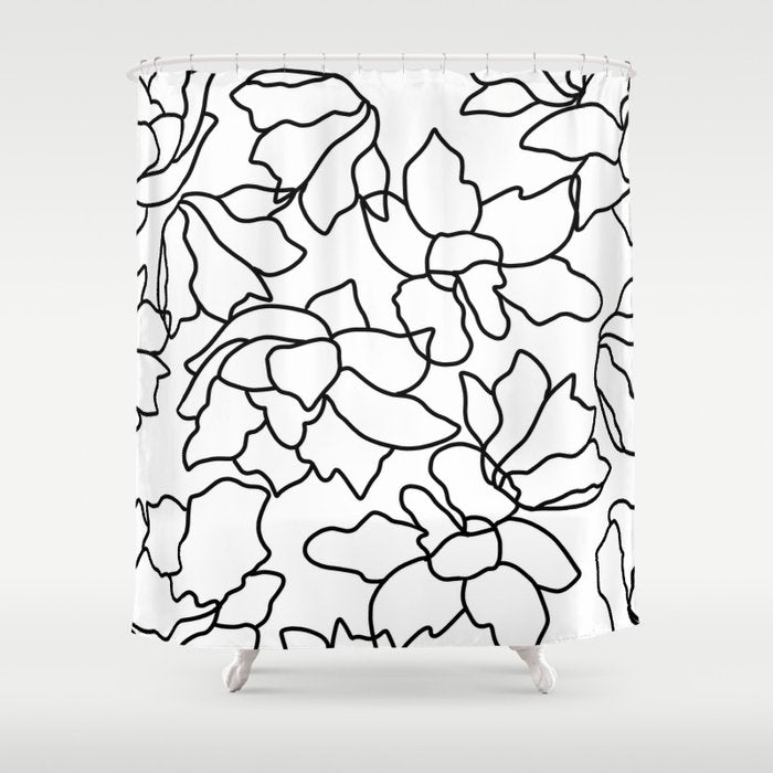 Isla #illustration #drawing Shower Curtain Gallery Image 1