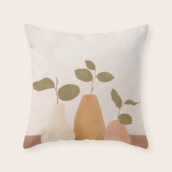 Three Little Branches Throw Pillow Gallery Image 1