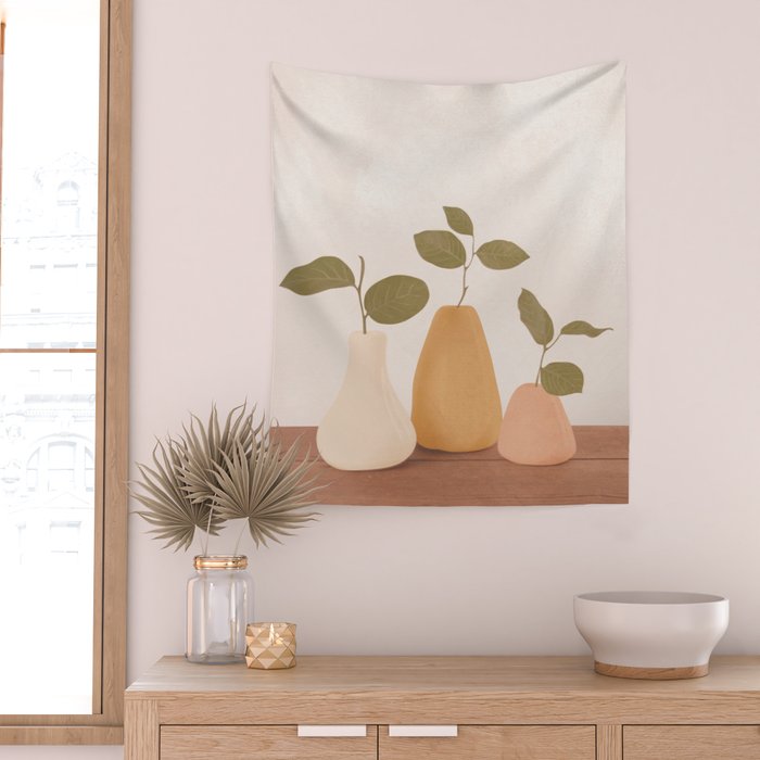 Three Little Branches Wall Tapestry Gallery Image 2