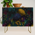 Before Midnight Blue Hour Vintage Flowers Garden Credenza Gallery Image 1