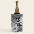 Water witches water skiing hilarious funny humorous black and white vintage photograph Wine Chiller Gallery Image 3
