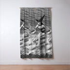 Water witches water skiing hilarious funny humorous black and white vintage photograph Window Curtain Gallery Image 3