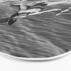 Water witches water skiing hilarious funny humorous black and white vintage photograph Bath Mat Gallery Image 3