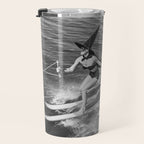 Water witches water skiing hilarious funny humorous black and white vintage photograph Travel Mug Gallery Image 3