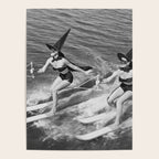 Water witches water skiing hilarious funny humorous black and white vintage photograph Poster Gallery Image 4