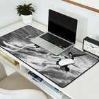Water witches water skiing hilarious funny humorous black and white vintage photograph Desk Mat Gallery Image 2