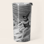 Water witches water skiing hilarious funny humorous black and white vintage photograph Travel Mug Gallery Image 2