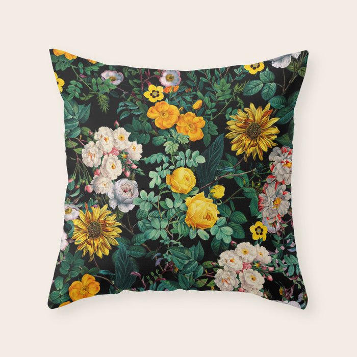 Midnight Garden XX Throw Pillow Gallery Image 6