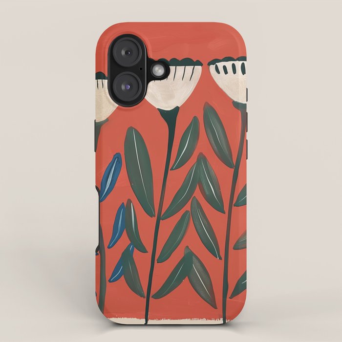 Terracotta Folk Blooms iPhone Case Gallery Image 1