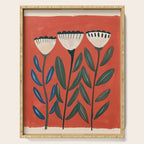 Terracotta Folk Blooms Serving Tray Gallery Image 1