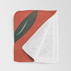 Terracotta Folk Blooms Throw Blanket Gallery Image 3