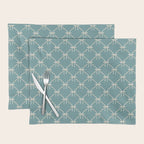 Bows & Ribbons Pattern LIV Teal Green Placemat Gallery Image 1