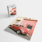The Red Retro Car of Oaxaca Jigsaw Puzzle Gallery Image 2