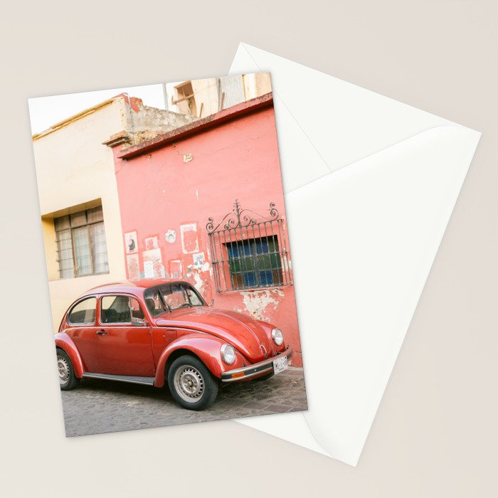 The Red Retro Car of Oaxaca Stationery Card Gallery Image 2