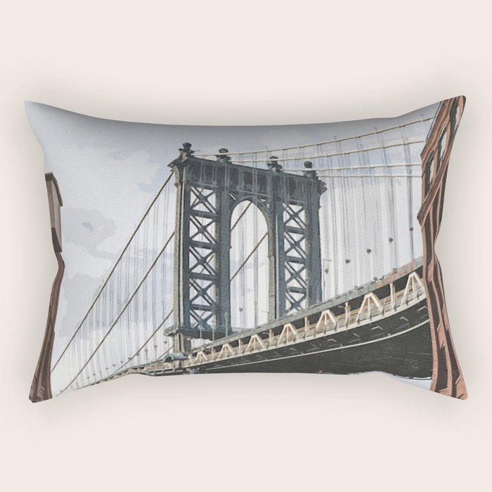 Visit Brooklyn Rectangular Pillow Gallery Image 1