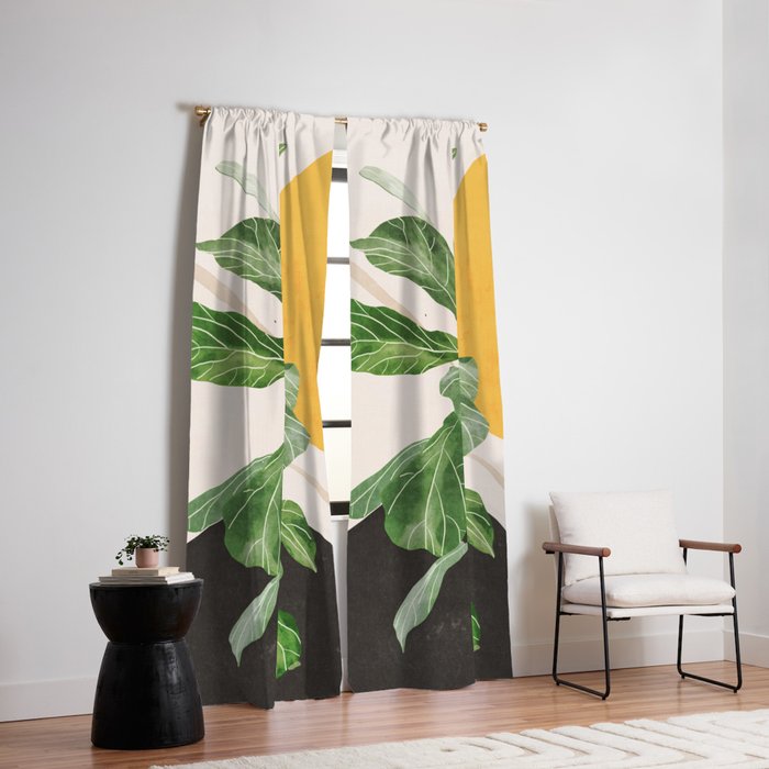 Abstract Art / Plant 2 Window Curtain Gallery Image 2