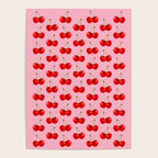 Y2K Cherries - Pink Pattern Large Poster Gallery Image 4