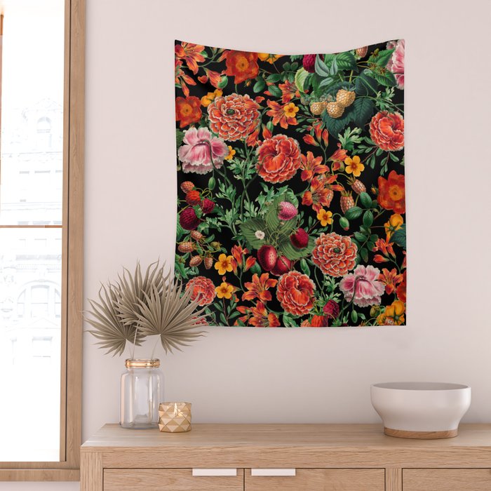 Magical Garden Night Wall Tapestry Gallery Image 2