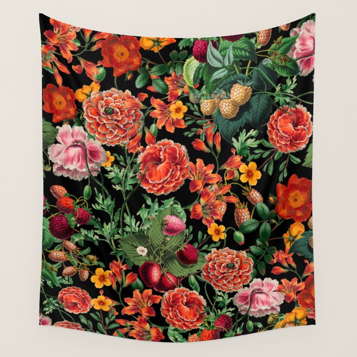 Magical Garden Night Wall Tapestry Gallery Image 1
