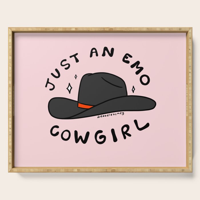 Just An Emo Cowgirl Serving Tray Gallery Image 1