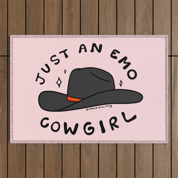 Just An Emo Cowgirl Outdoor Rug Gallery Image 1